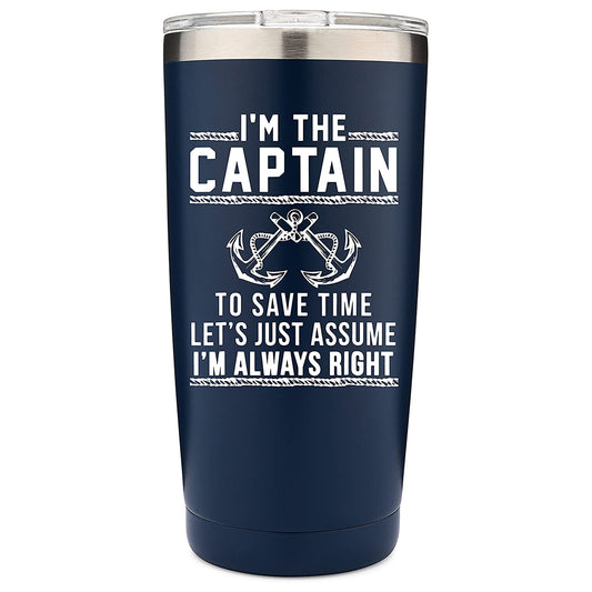 I'm The Captain & I'm Always Right - Navy - 20oz