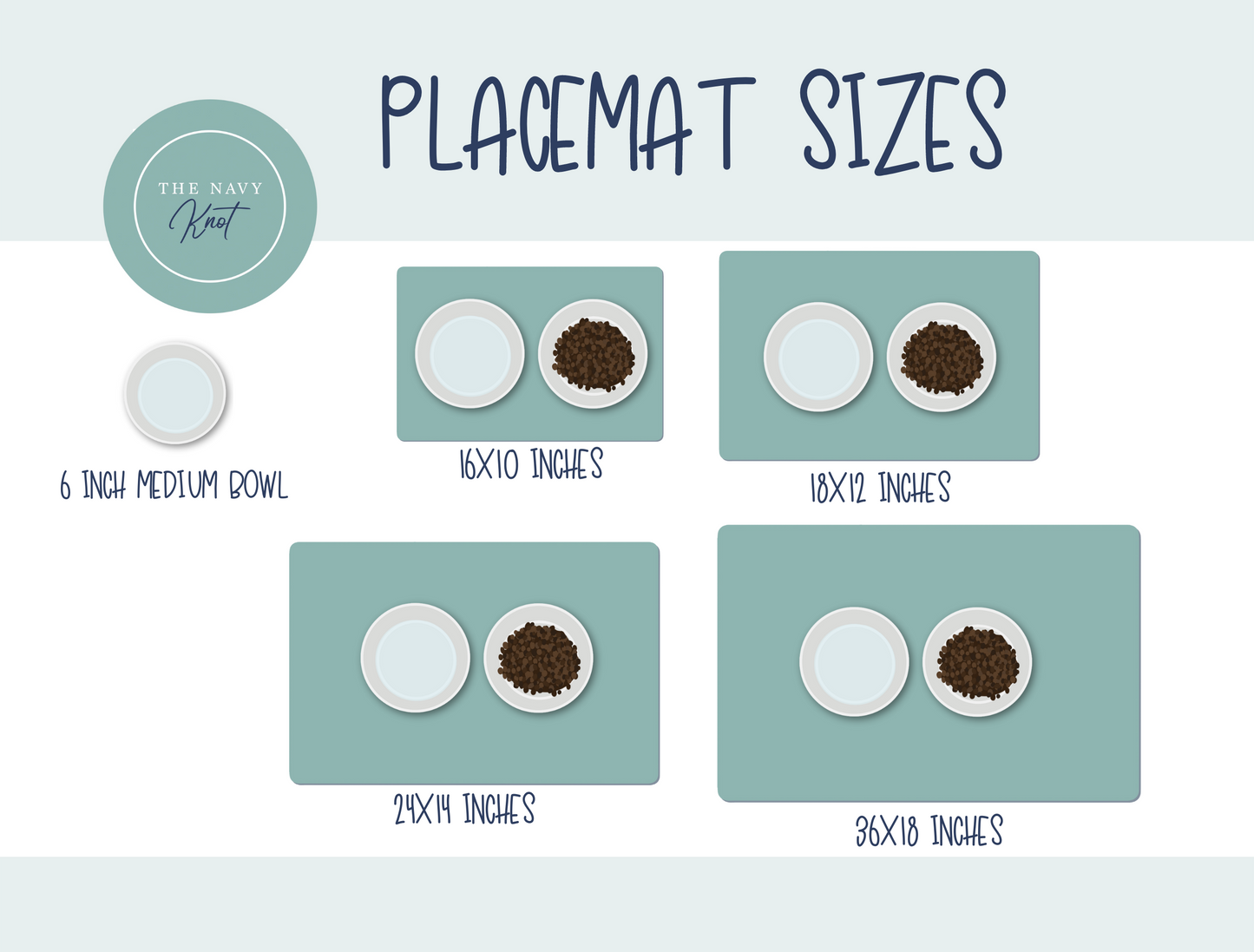 Personalized Pet Bowl Mats - Marble