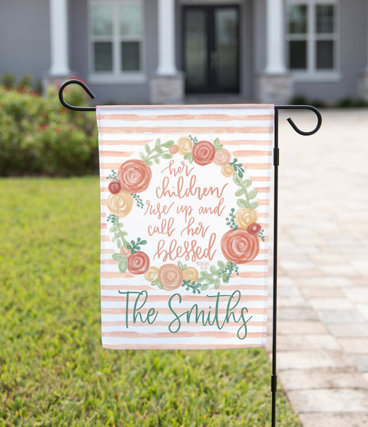 Mother’s Day Garden Flag - Proverbs Wreath