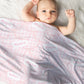 Pink Bow Stripes Name Blanket