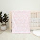 Pink Bow Stripes Name Blanket