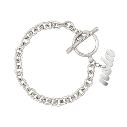 Mirrored Silver Acrylic Nola Bracelet