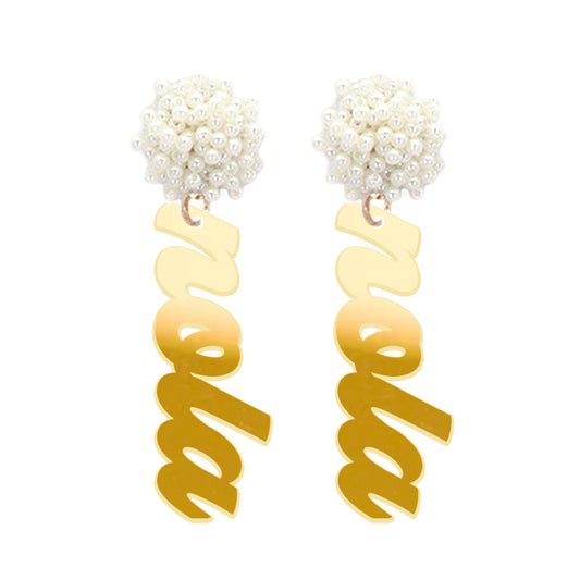 Mirrored Gold Acrylic Nola Earrings