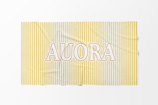 Pastel stripe kids towel with custom name, lightweight beach towel for toddlers and kids, summer essential