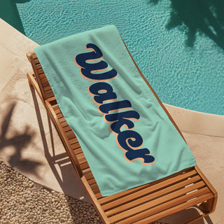 Personalized Beach Towel with Name – Custom Kids Pool & Vacation Towel