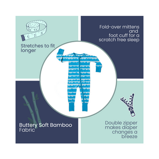 Bamboo Pajamas - Blue Waves