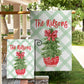 Personalized Christmas Garden Flag - Chinoiserie Christmas Trees