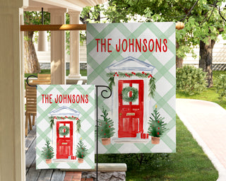 Personalized Christmas Garden Flag - Christmas Welcome