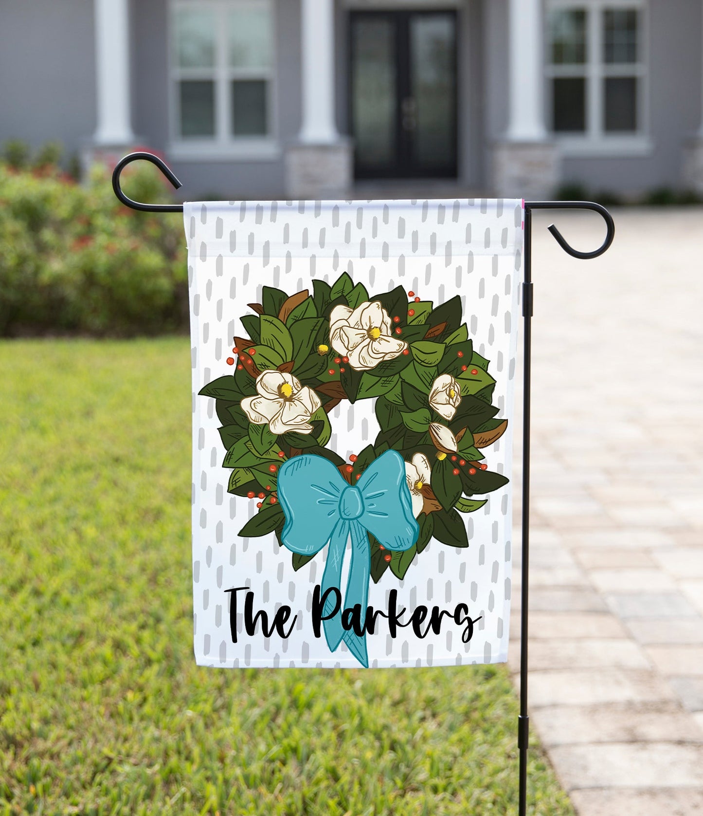 Spring Garden Flag - Magnolia Wreath