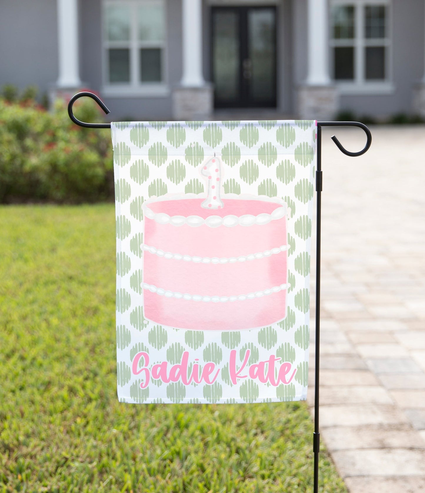 Birthday Garden Flag - Girl 1st Birthday