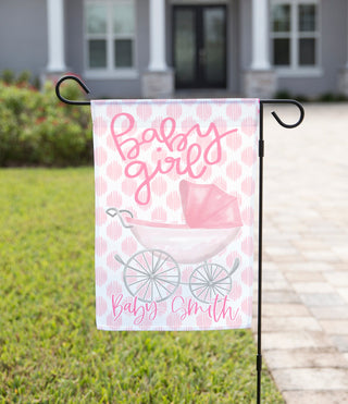 Gender Reveal Garden Flag - Baby Girl