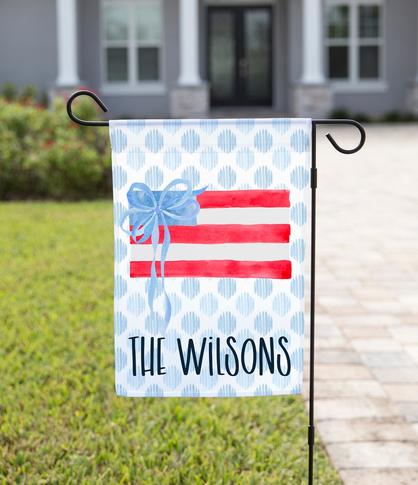 Patriotic Garden Flag - Flag with Ribbon