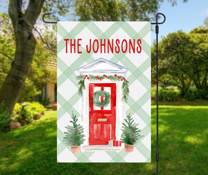 Personalized Christmas Garden Flag - Christmas Welcome