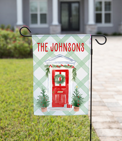 Personalized Christmas Garden Flag - Christmas Welcome