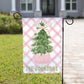 Personalized Christmas Garden Flag - Pastel Pink Christmas Tree