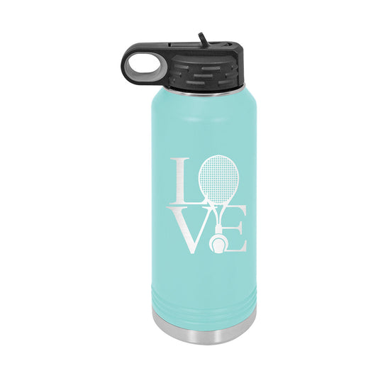 Tennis Love 32oz Insulated Water Bottle