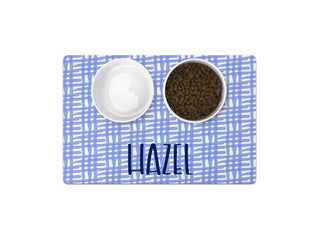 Custom cat feeding mat with non-slip base and trendy pattern