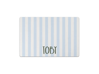 Personalized grandmillennial pet mat featuring classic patterns – stylish dog feeding area accessory