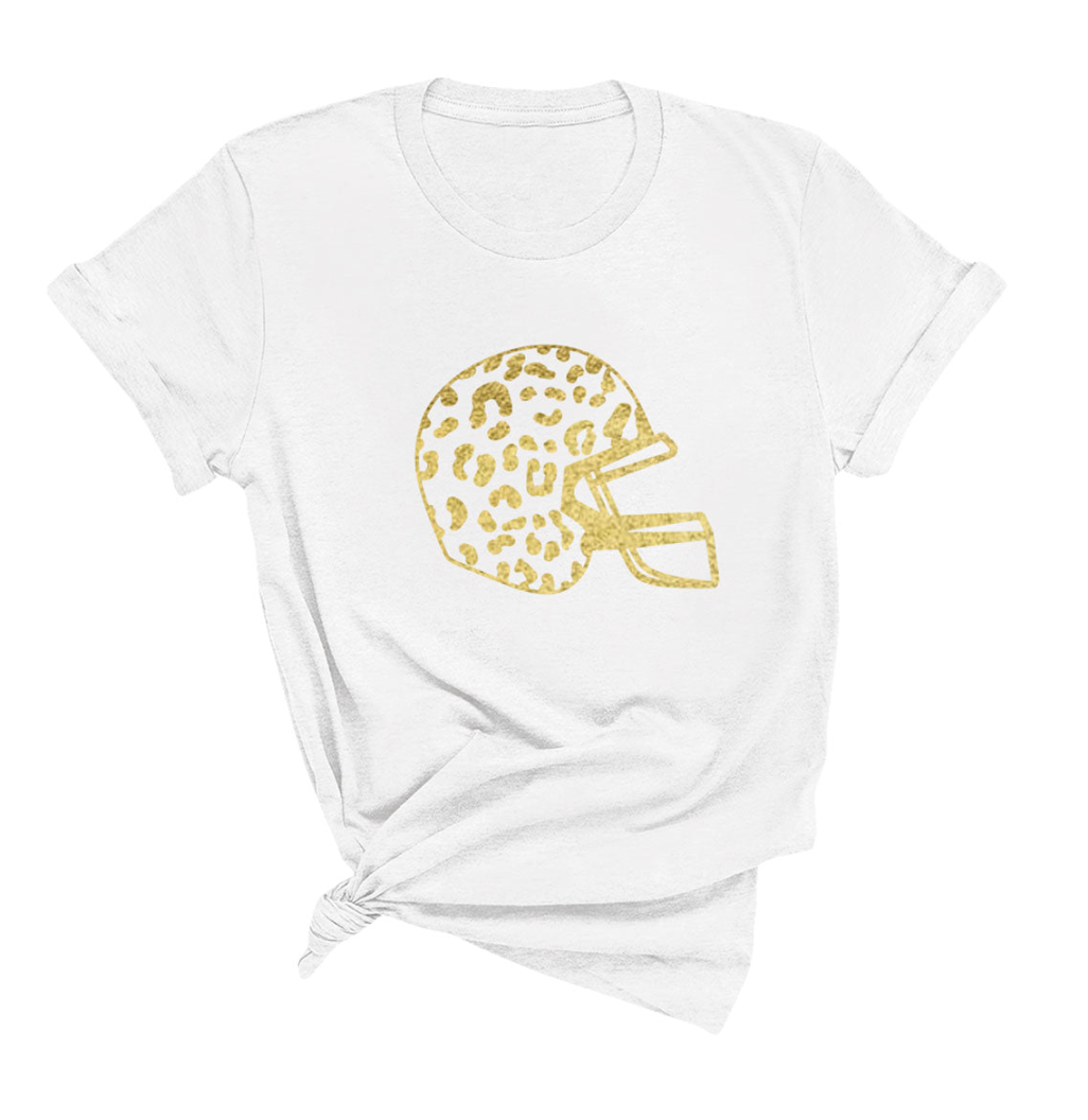 Gold Leopard Helmet T-Shirt