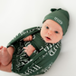 Personalized Baby Name Swaddle Blanket – Block & Script Font