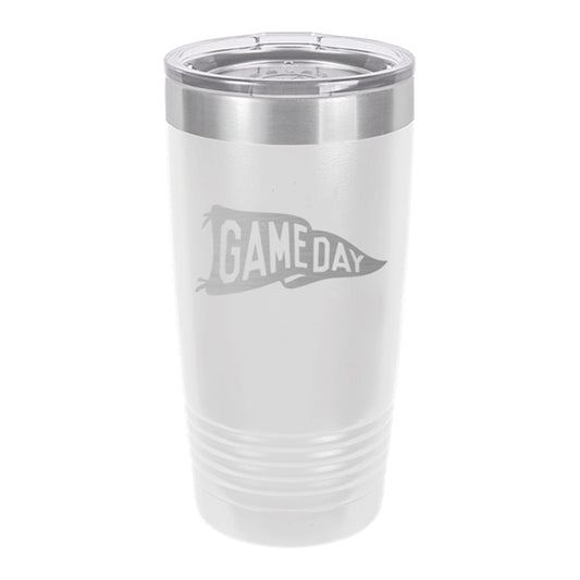 Game Day Pennant White 20oz Insulated Tumbler