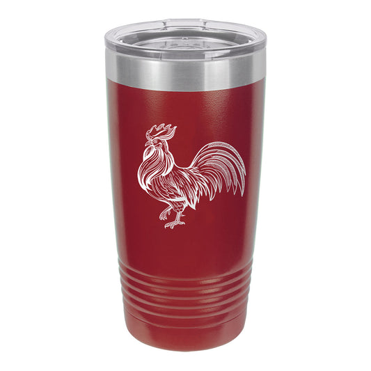 Rooster Garnet 20oz Insulated Tumbler
