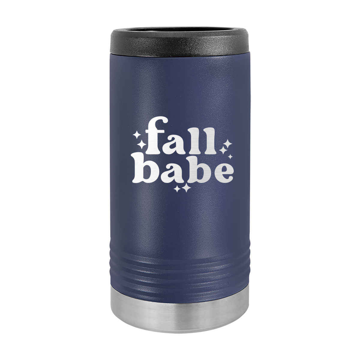Fall Babe Navy Slim Can Beverage Holder