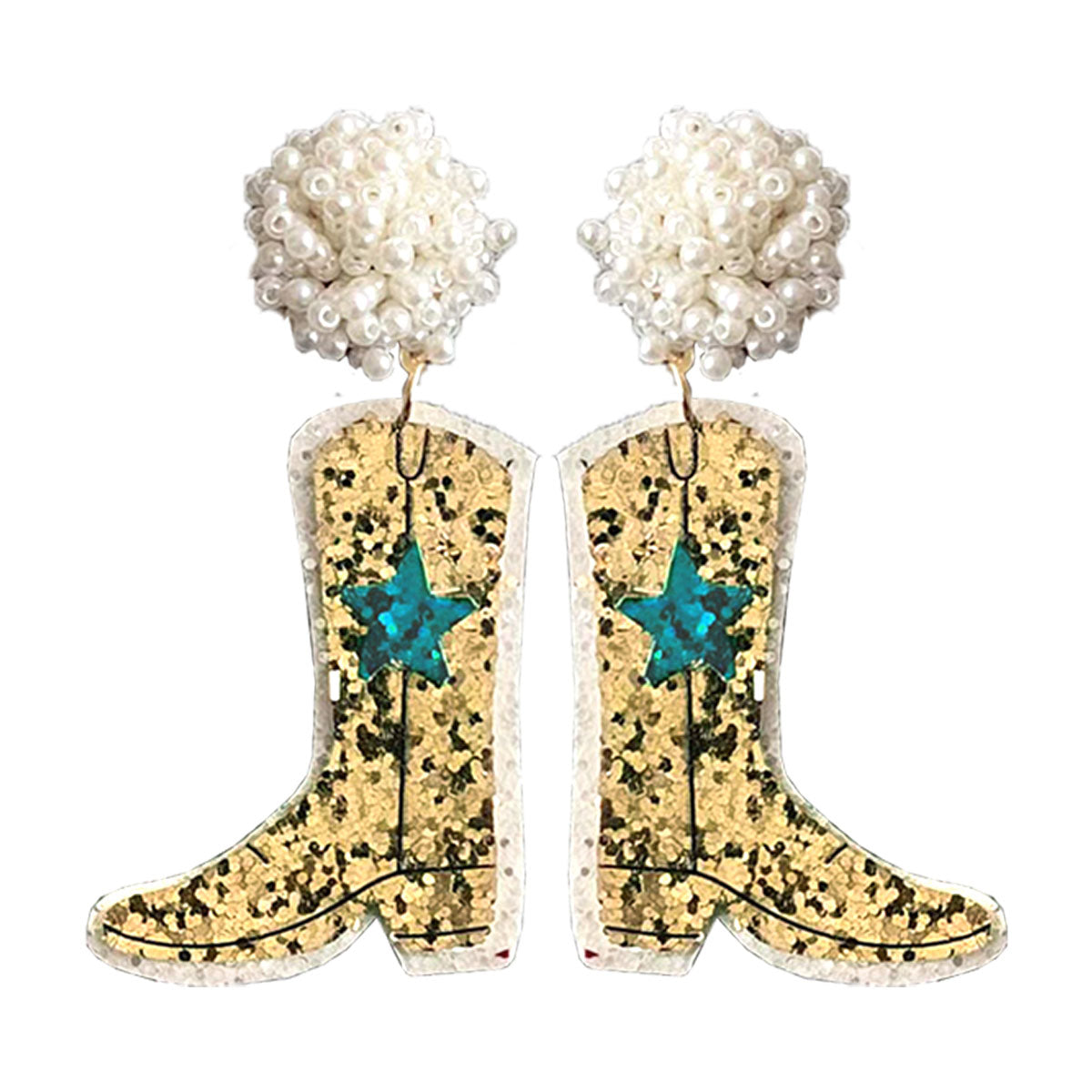 Gold Shania Boot Earrings