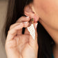 White Game Day Pennant Earrings