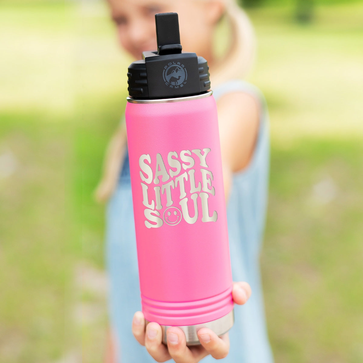 Pink Sassy Little Soul 20oz Insulated Water Bottle