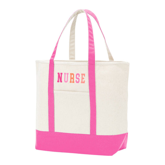 Nurse Embroidery Hot Pink Everyday Tote