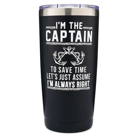 I'm The Captain & I'm Always Right - Black - 20oz