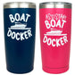 Boat Docker and Assistant Tumbler Set of 2 - Pink and Navy 20oz