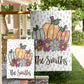 Thanksgiving Garden Flag - Pumpkin Florals