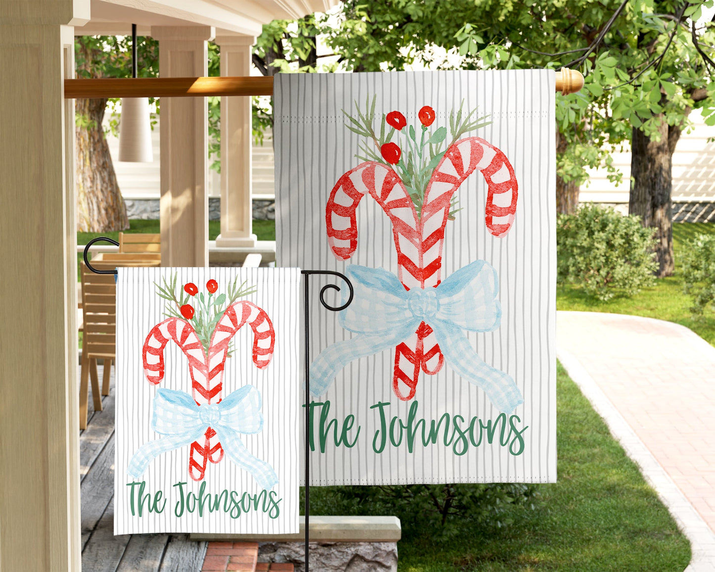 Christmas Garden Flag - Candy Cane