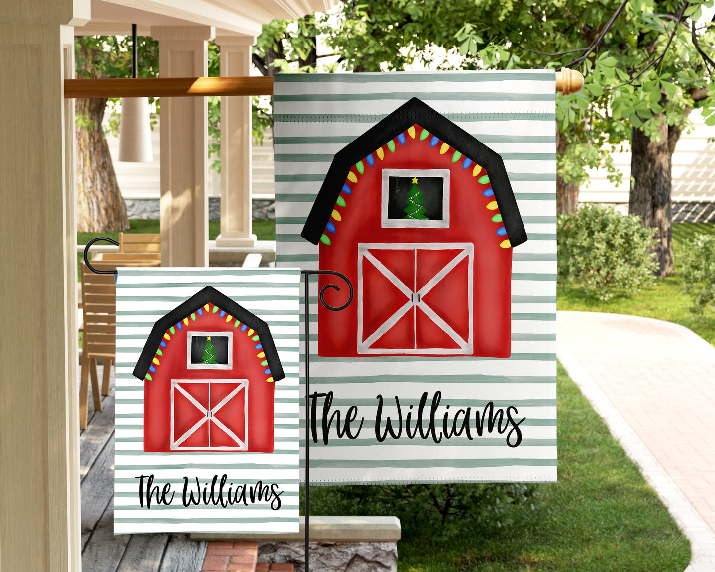 Christmas Garden Flag - Red Holiday Barn