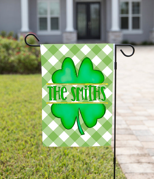 St. Patrick’s Day Garden Flag - Four Leaf Clover