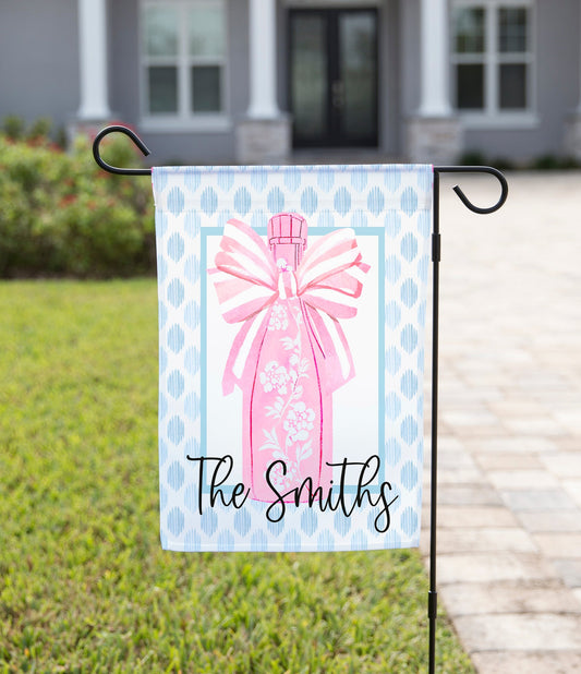 Spring Garden Flag - Pink Bottle and Bow