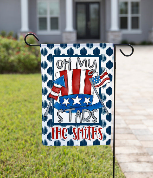 4th of July Garden Flag - Oh My Stars