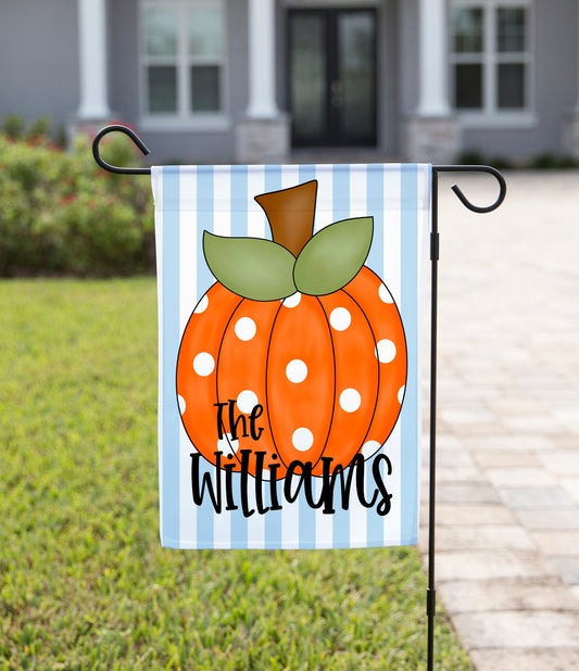 Garden Flag - Polka Dot Pumpkin