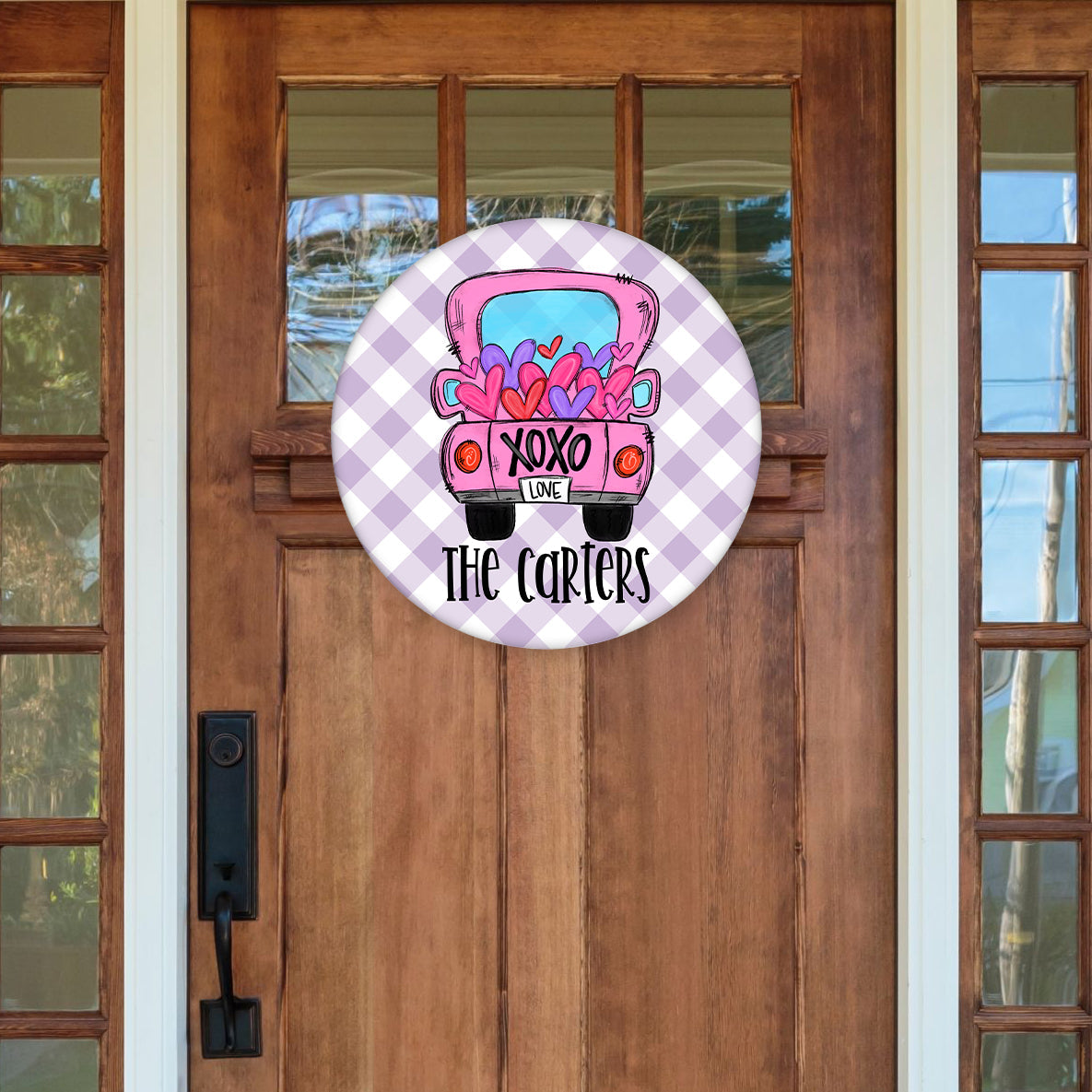 Valentine’s Door Hanger | XOXO Pink Truck