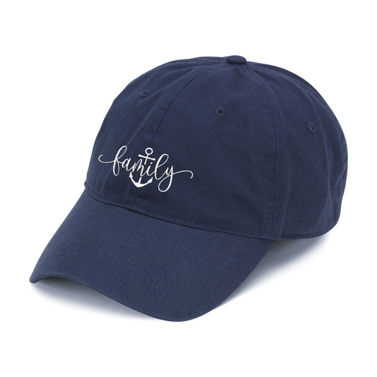 Anchor Family Embroidered Navy Cap