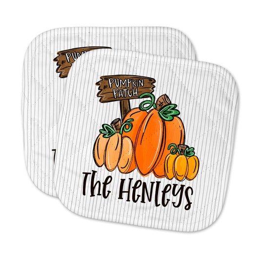 Fall Pot Holder Set- Three Pumpkin Patch