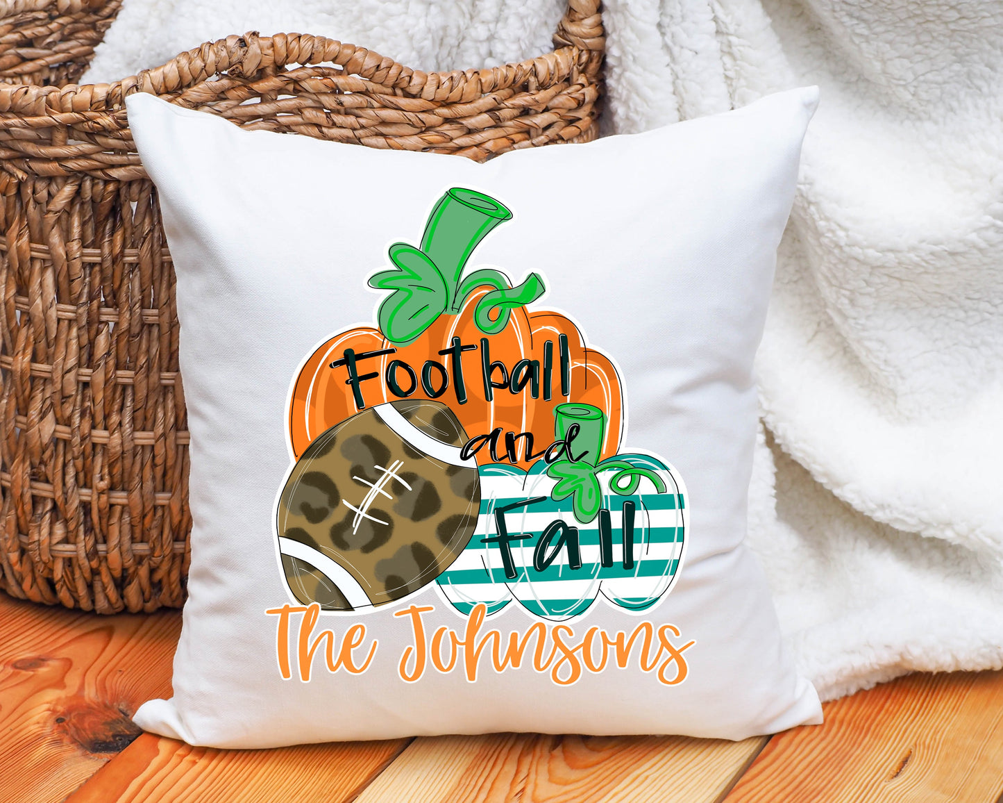 Fall Pillow Covers - Football & Fall