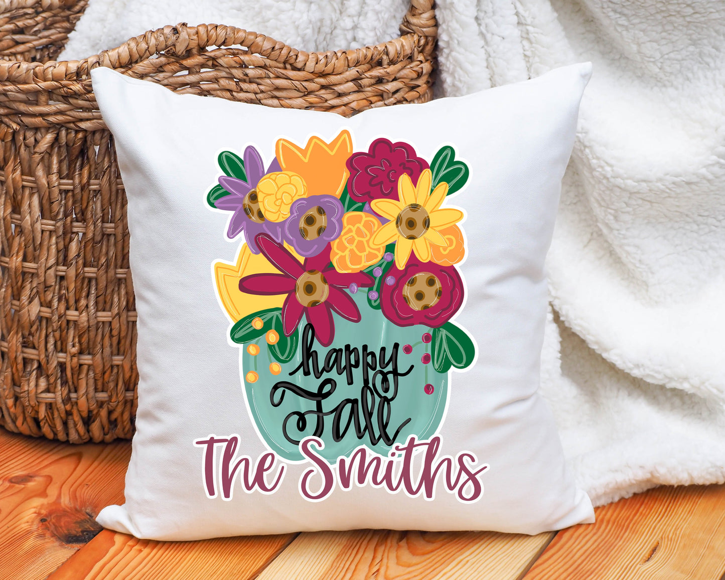 Fall Pillow Covers - Happy Fall Florals