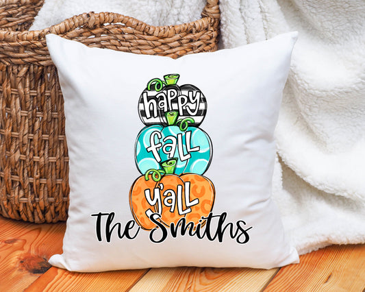 Fall Pillow Covers - Happy Fall Y’all Pumpkin Stack
