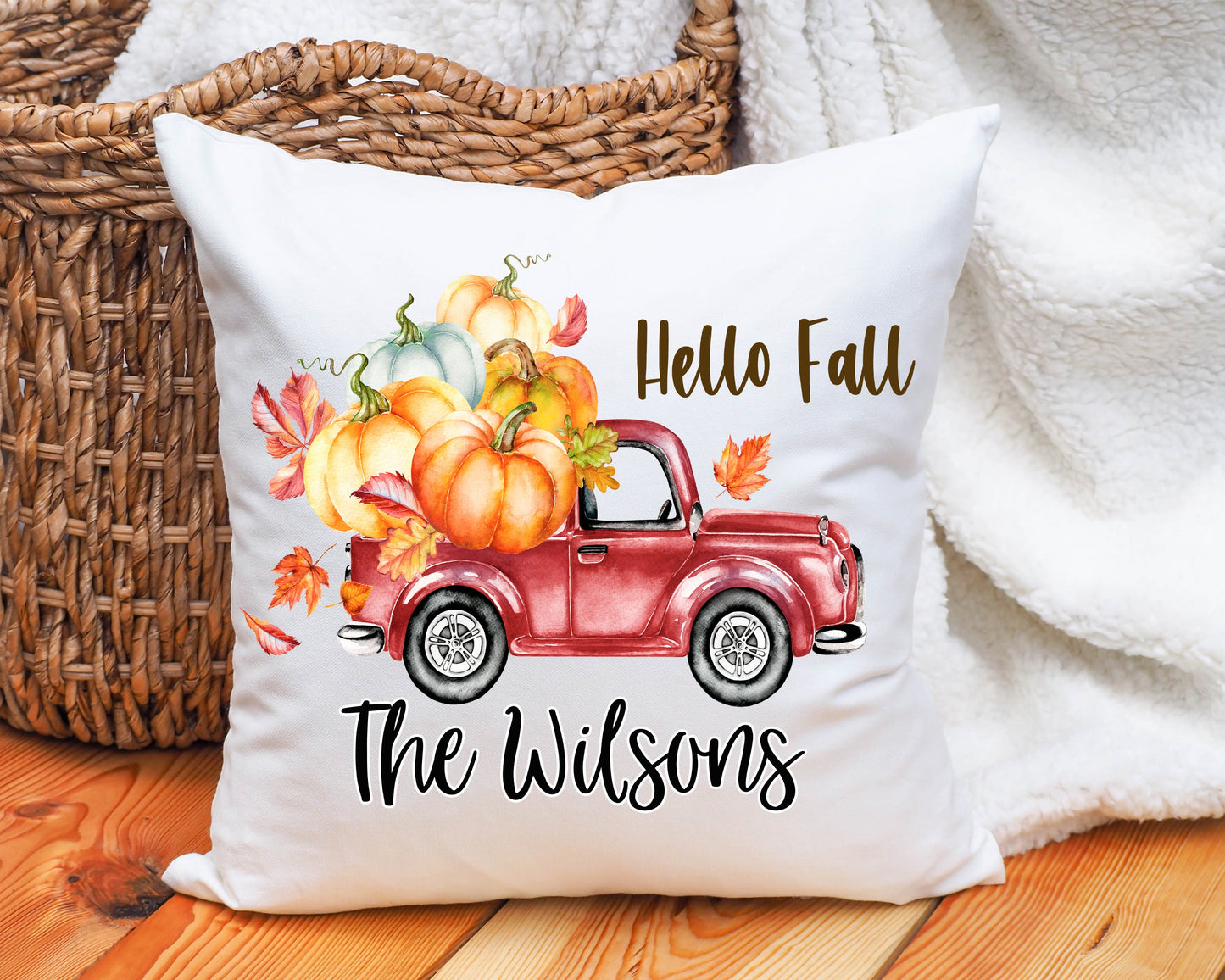 Fall Pillow Covers - Hello Fall Pumpkin Pickup