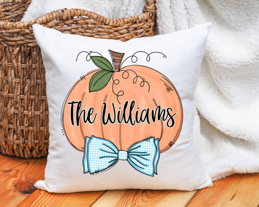 Fall Pillow Covers - Bow Tie Pumpkin