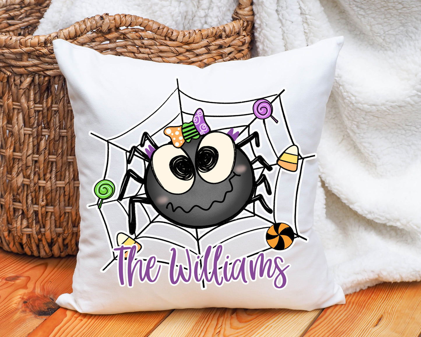 Halloween Pillow Covers - Candy Spider