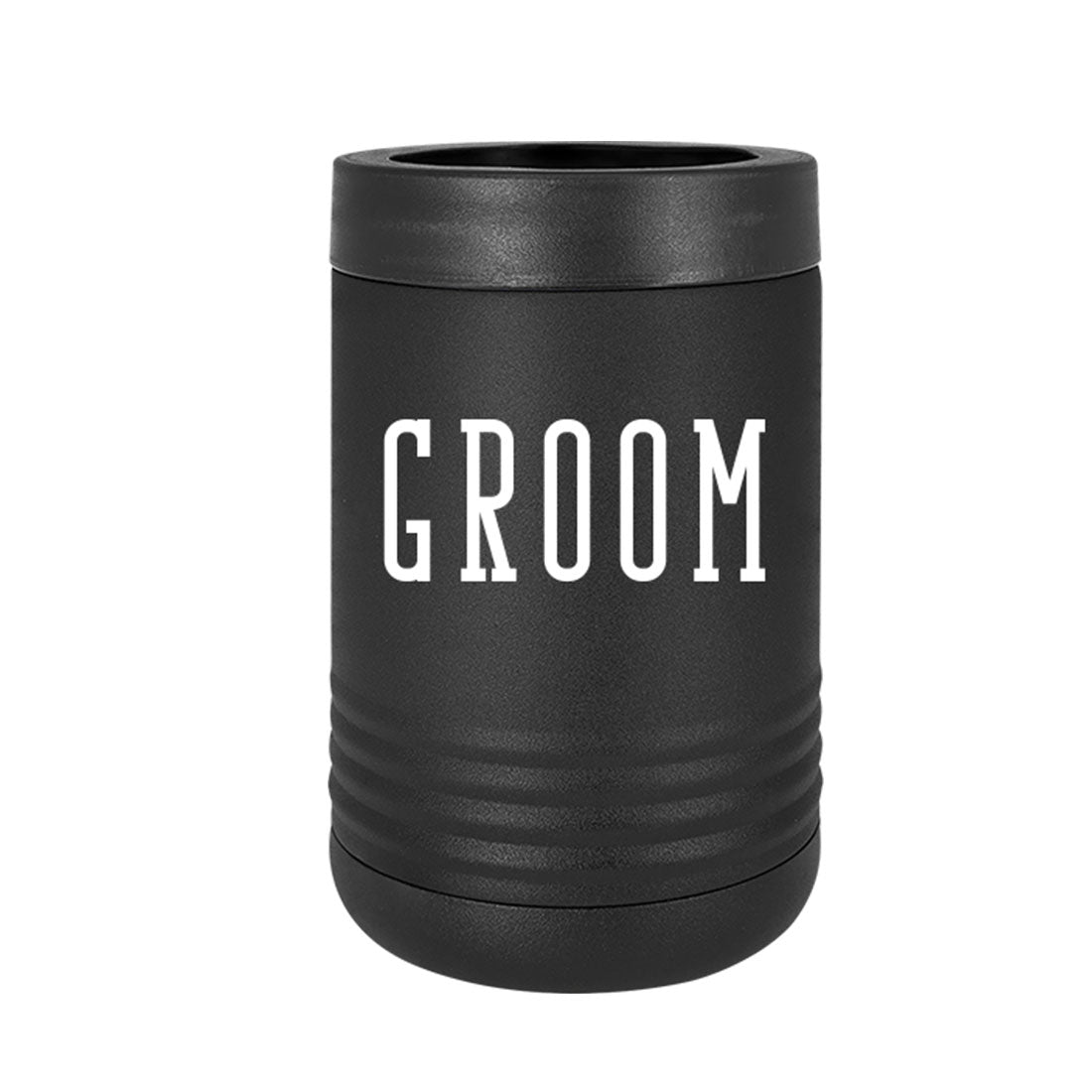 Groom Black Insulated Can Cooler